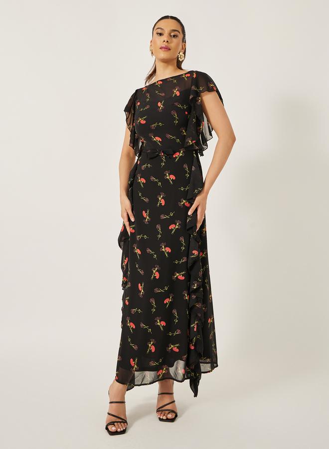 Styli Floral Ruffle Maxi Dress  - Image 1