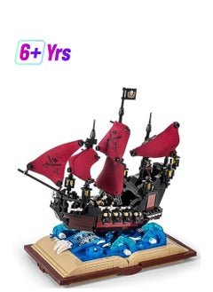 KASTWAVE Queen Anne's Revenge Ship Grimoire Book Building Blocks Toy Set, Buildable Toy, Collectible, Gift for Adults and Kids (966 PCS)  - Image 1