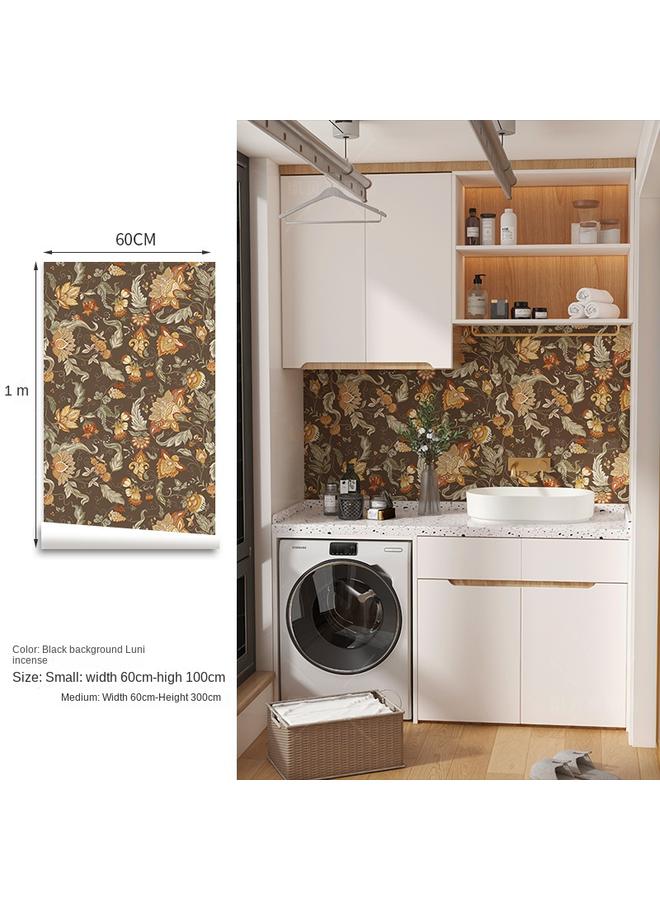 Bluejw Vintage Wallpaper Room Decoration Self-adhesive Wallpaper Home Entry Shoe Cabinet Wardrobe Door Sticker Color Change Moving Door Sliding Door Sticker - Image 1