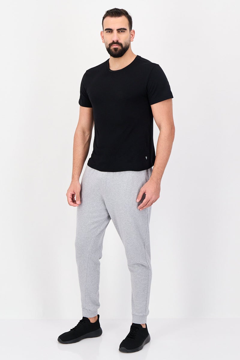 Frye Men 4 Pcs Crew Neck Short Sleeve Brand Logo T-Shirt, Black - Image 4