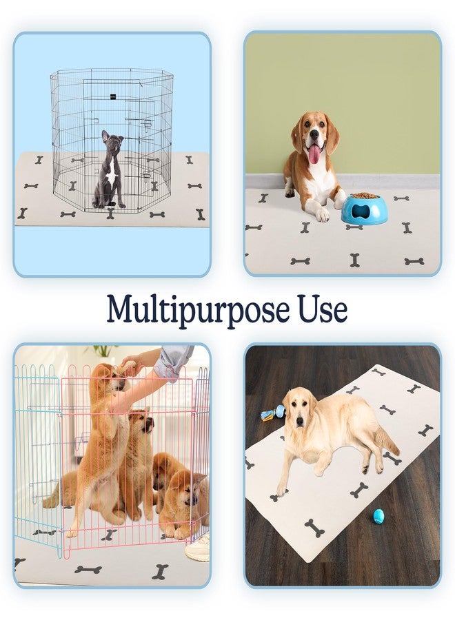 بت مايكر سجادة للكلاب للطعام والماء، ووسادة للقفص، وواقي للأرضية - وسادة كبيرة جدًا من إسفنج الذاكرة PVC مقاس 55 بوصة × 28 بوصة مع قاعدة مانعة للانزلاق - سجادة أرضية للكلاب مقاومة للبقع والخدوش والماء من PETMAKER (Dog Bones) - Image 5