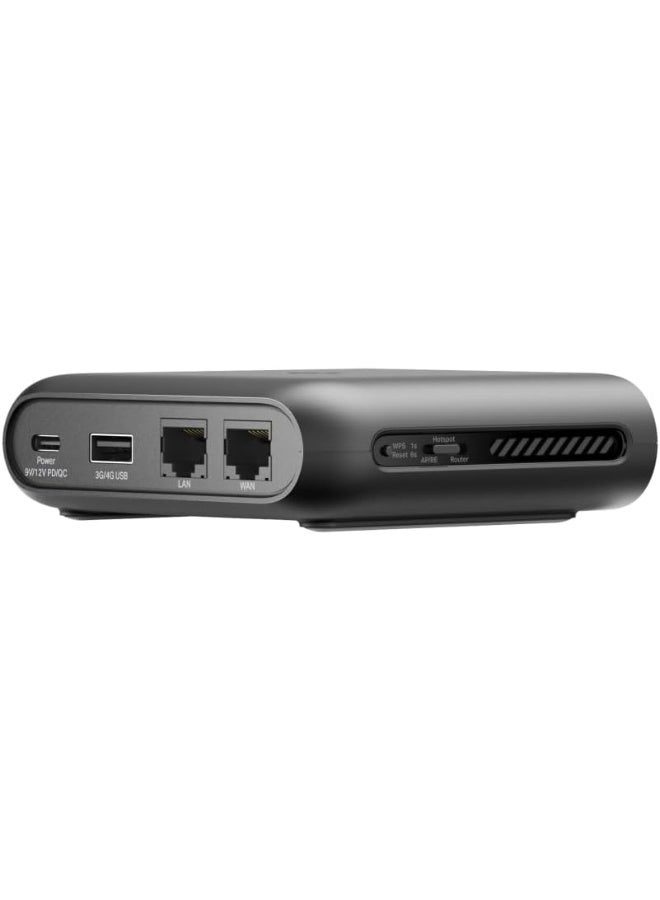 TP-LINK TL-WR1502X Portable WiFi 6 Router - AX1500Mbps Mini Travel Router with Gigabit Ports and USB Connectivity black - Image 2