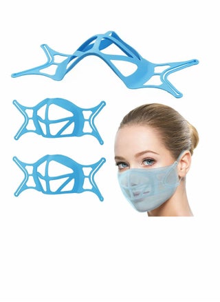 Face Mask Bracket, Upgraded 3D Bracket with Earloops, Breathe Cup Turtle Shape, Cool Insert for More Breathing Room (Blue,3PCS) - pzsku/Z152FAD000A729DC515D6Z/45/_/1666696356/02e55253-b22d-4690-8bf3-cc70ca6f716c