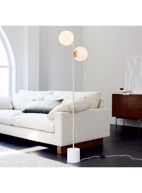 Gold Globo di vetro floor lamp  - 2 globes (petit base)