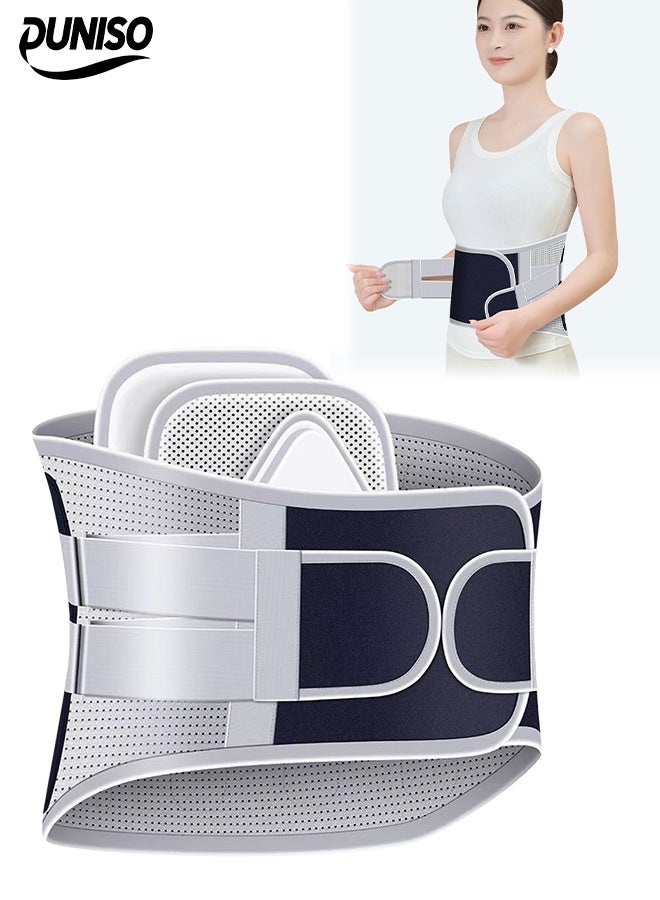 DUNISO Adjustable Lumbar Support Belt，Back Brace Lumbar Support Belt，Waist Support Belt for Lower Back Pain Relief， Ergonomic Design，Comfortable and Breathable，for Herniated Disc, Sciatica, Scoliosis,XL  - Image 1