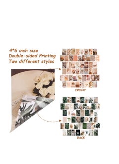 Y&D 50Pcs Photo Collage Kit, Boho Bedroom Wall Art, Vintage KitBeige kit, Poster Aesthetic Pictures, for Dorm, Home Decor Gift Party, Birthday, Graduations  - Image 3