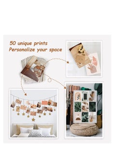 Y&D 50Pcs Photo Collage Kit, Boho Bedroom Wall Art, Vintage KitBeige kit, Poster Aesthetic Pictures, for Dorm, Home Decor Gift Party, Birthday, Graduations  - Image 4