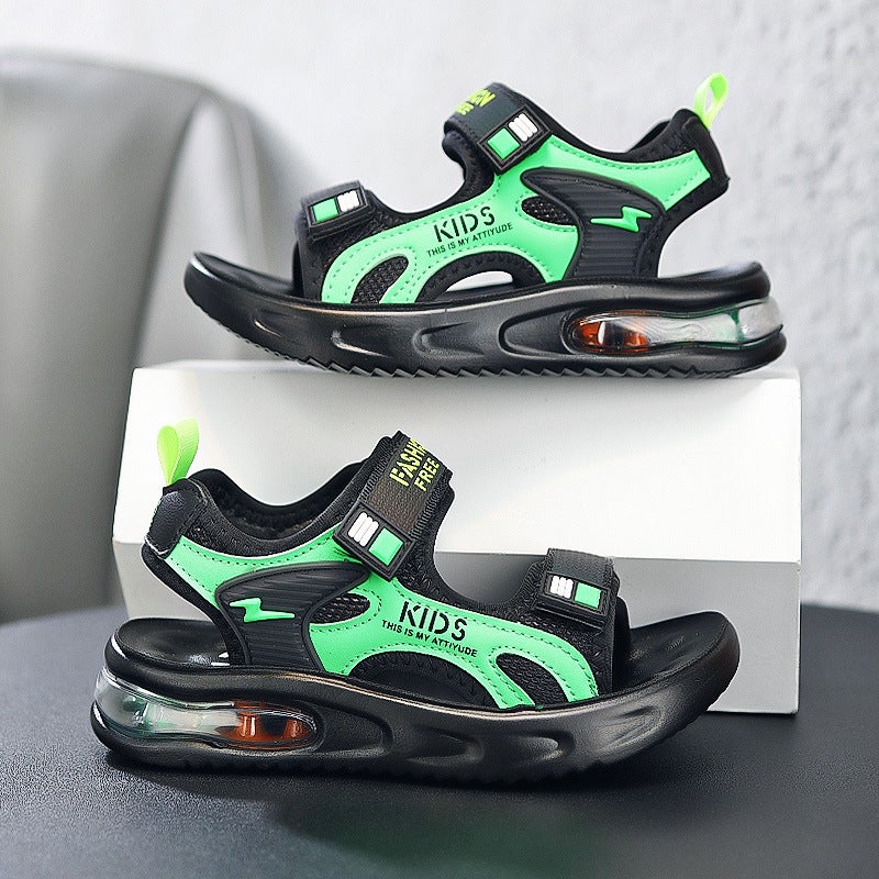 2308 Children'S Sandals Summer Children'S Shoes Boy'S Velcro Children'S Air Cushion Outdoor Sports Beach Shoes For Primary School Students - Image 3