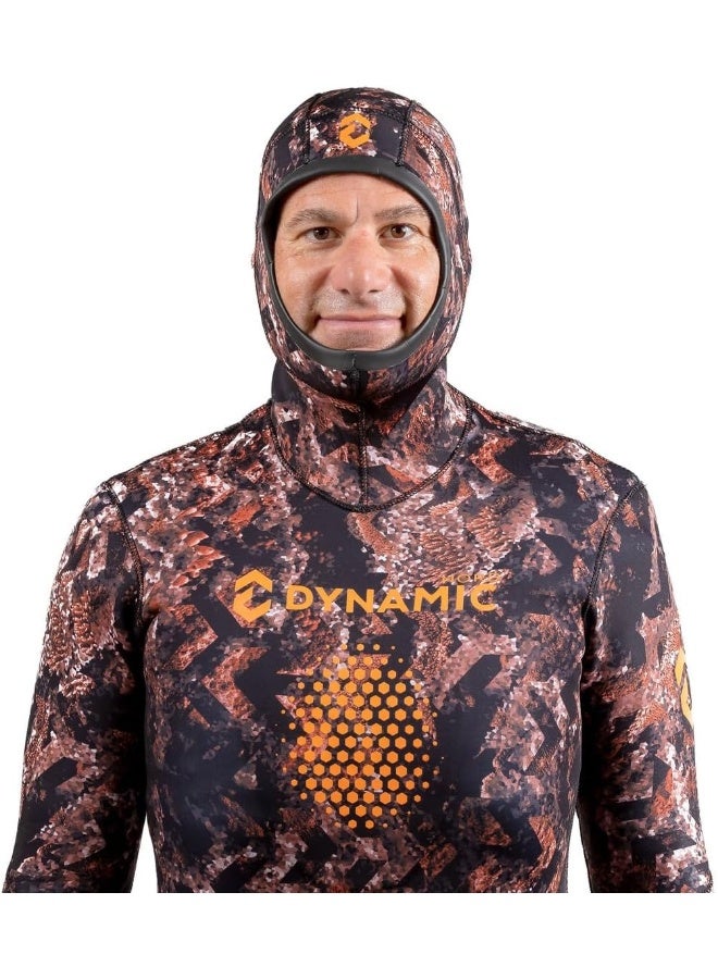 DYNAMICNORD DYNAMIC NORD SFS-5 FREE DIVE SUIT 5MM HOODED JACKET + PANT CAMO/BROWN - Image 3