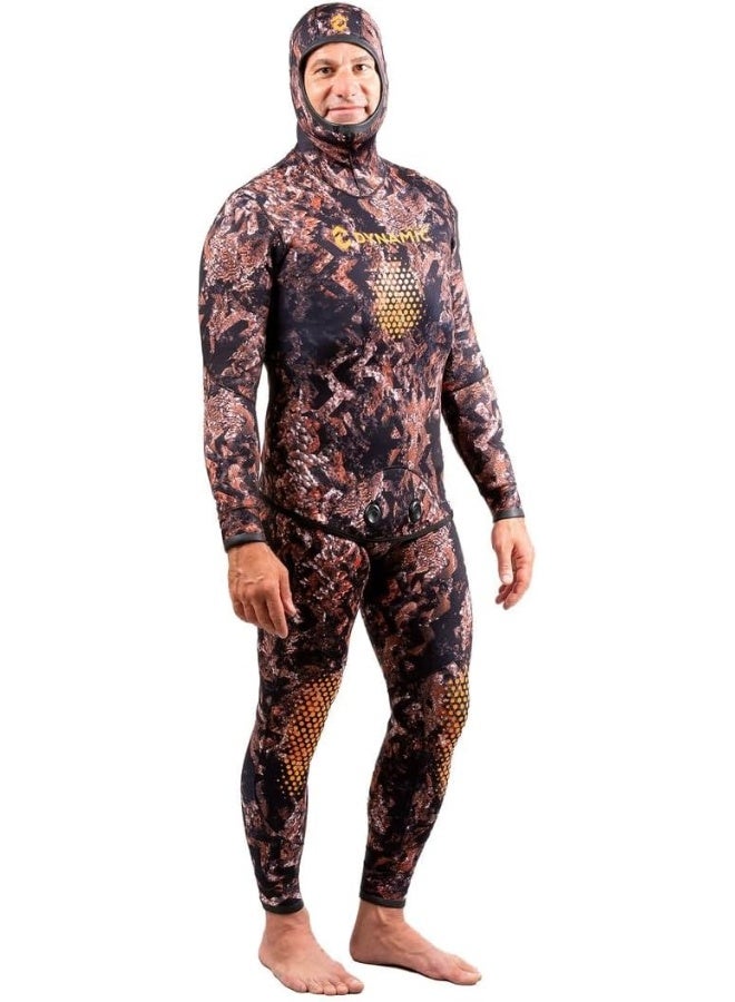 DYNAMICNORD DYNAMIC NORD SFS-5 FREE DIVE SUIT 5MM HOODED JACKET + PANT CAMO/BROWN - Image 4