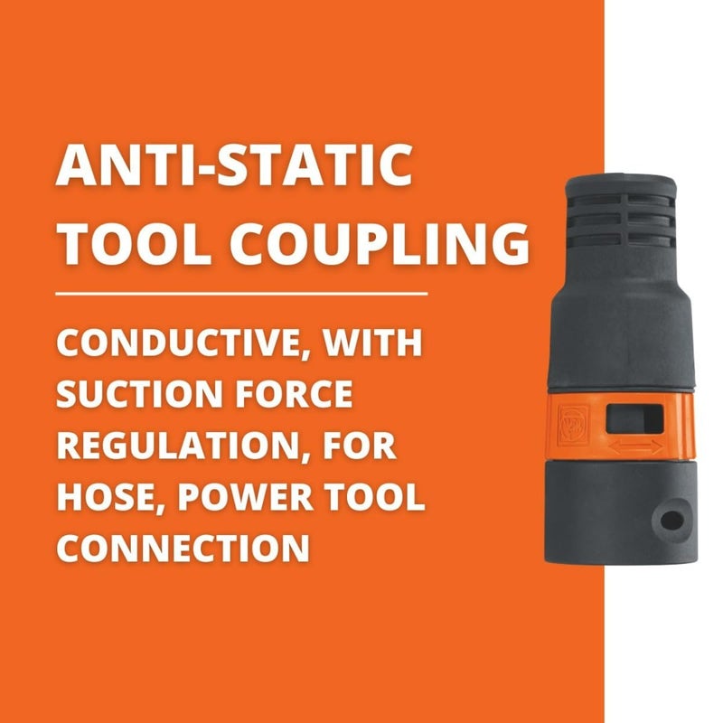 Fein Anti-Static Tool Collar for 35mm Hose to 27mm Power Tool Connection - Electrostatically Conductive for Dustex 35 LX AC and Dustex 35 MX AC Wet/Dust Extractors - 31345300010 - Image 2