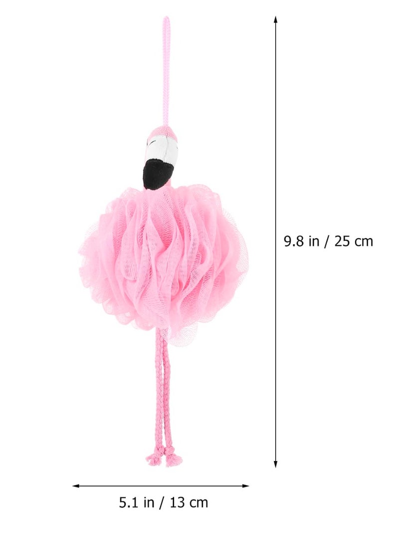 ELLY - Baby Pink Flamingo Sponge Loofah Scrubber Body Washing - Image 2