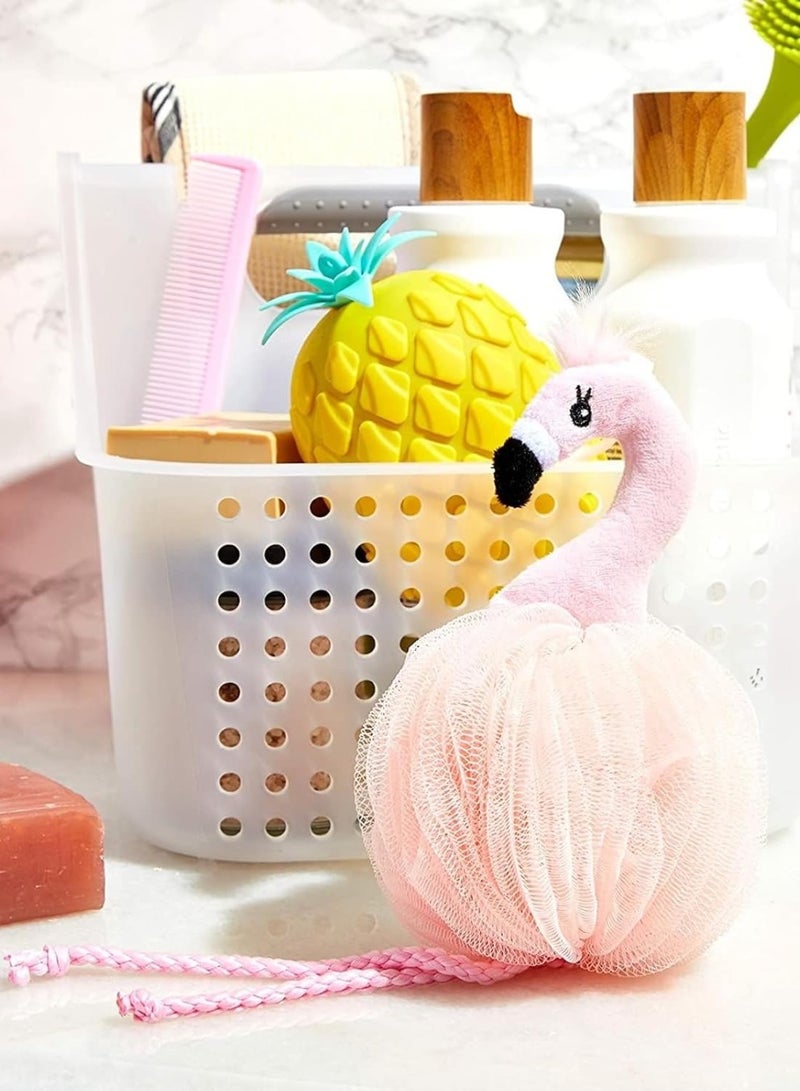 ELLY - Baby Pink Flamingo Sponge Loofah Scrubber Body Washing - Image 5