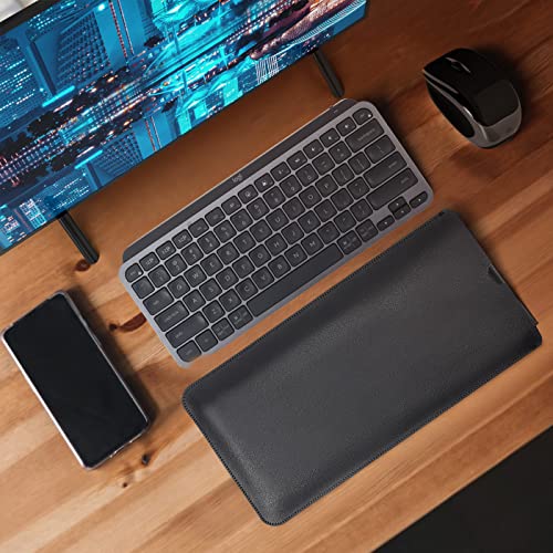LEZE Protective Keyboard Sleeve Case for Logitech MX Keys Mini Minimalist & MX Mechanical Mini Wireless Illuminated Keyboard, Logitech MX Mini PU Sleeve Bag Case, Black - Image 5