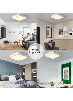 Ganeed 15.7Inch 36W Square LED Ceiling Light Fixtures Flush Mount, 3000K Warm White LED Ceiling Lamp, Slim Flat Panel Surface Mount Modern Ceiling Lighting for Bedroom Kitchen Stairways  - Image 2