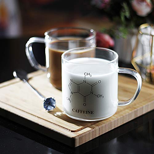 LUXU Glass Coffee Tea Mugs Set of 2,Clear Coffee Cups for Hot or Cold Beverages,Large Wide Mouth Drinking Glasses,Great for Mocha,Latte,Milk,Cappuccino,Water and Juice -14 oz - Image 5