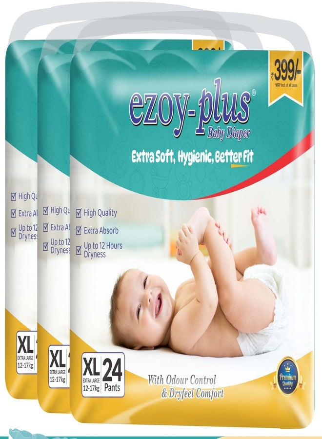 Ezoyplus XL Size Baby Diapers |12-17 kg |Extra Soft & Super Absorption |Diaper For baby (XL, 72, count) - Image 1