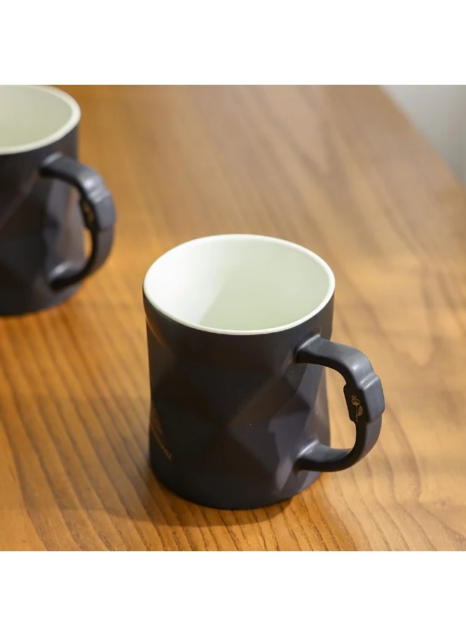 DANUBE HOME Danube Home Danube Essential 2-Piece New Bone China Mug Set Elegant And Durable Perfect For Tea Coffee Or Hot Beverages Stylish And Comfortable Design For Home Or Office Use 8.7X8.7X10Cm 390Ml