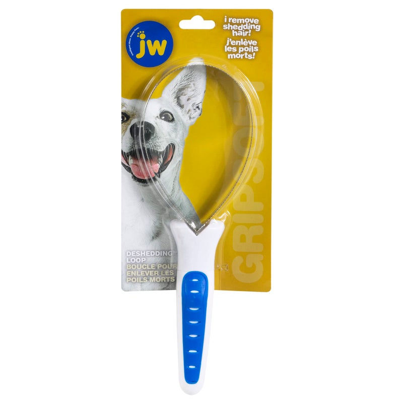 JW Pet Company GripSoft Dog Brush - Loop Blade Dog Brush for Shedding & Mats - Image 1