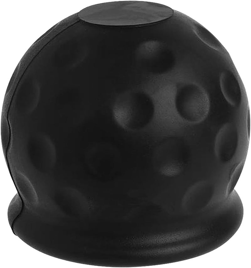 Rumyve 1-Piece Trailer Hitch Ball Cover - Abrasion-Resistant and Dust-Proof - Soft Rubber Tow Bar Cover 50mm (Black) - Image 1