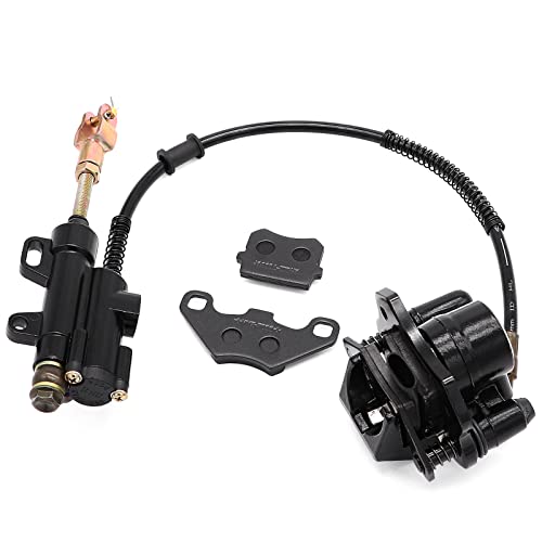 Ingoulut Rear Brake Master Cylinder Caliper Assembly for 50cc 70cc 90cc 110cc 125cc Chinese ATV Quad Replacement for Taotao Boulder B1 Coolster 3050HD - Image 1