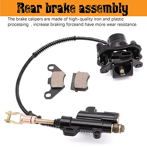 Ingoulut Rear Brake Master Cylinder Caliper Assembly for 50cc 70cc 90cc 110cc 125cc Chinese ATV Quad Replacement for Taotao Boulder B1 Coolster 3050HD - Image 2
