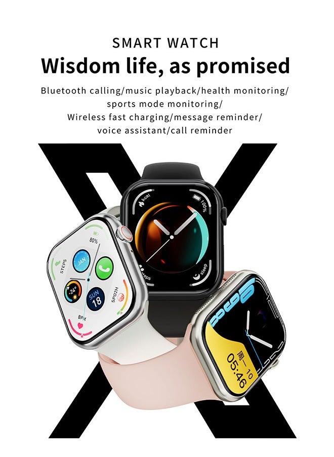 2.01" COB Smartwatch with Bluetooth Calling, Wireless Charging, Health Monitoring, Music Control, and 15-Day Battery Life – Slim Design for Men and Women
