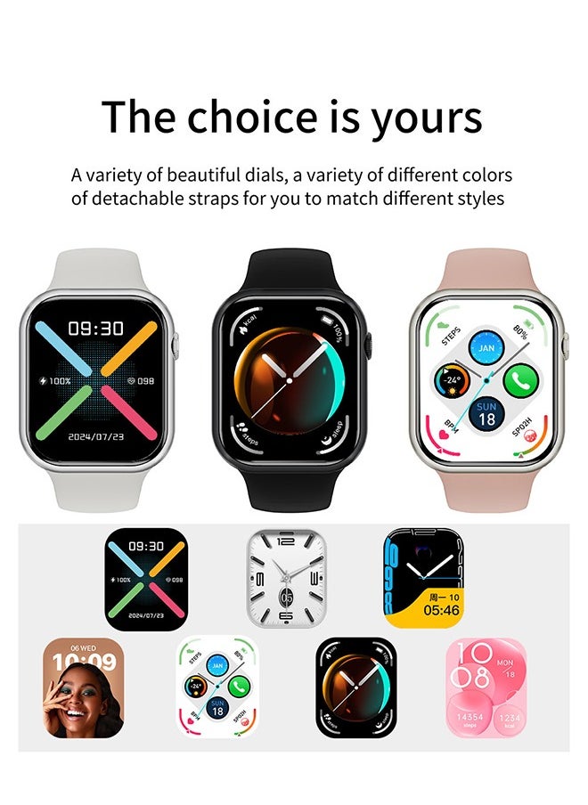 2.01" COB Smartwatch with Bluetooth Calling, Wireless Charging, Health Monitoring, Music Control, and 15-Day Battery Life – Slim Design for Men and Women