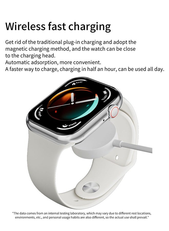 2.01" COB Smartwatch with Bluetooth Calling, Wireless Charging, Health Monitoring, Music Control, and 15-Day Battery Life – Slim Design for Men and Women