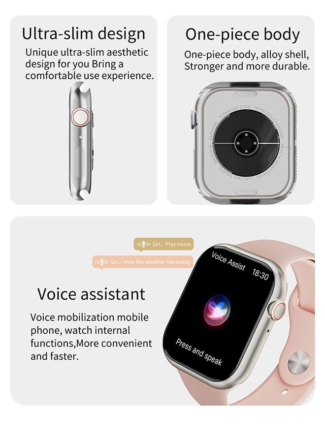 2.01" COB Smartwatch with Bluetooth Calling, Wireless Charging, Health Monitoring, Music Control, and 15-Day Battery Life – Slim Design for Men and Women