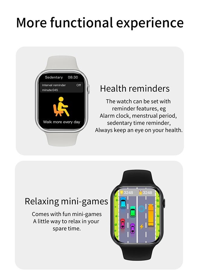 2.01" COB Smartwatch with Bluetooth Calling, Wireless Charging, Health Monitoring, Music Control, and 15-Day Battery Life – Slim Design for Men and Women