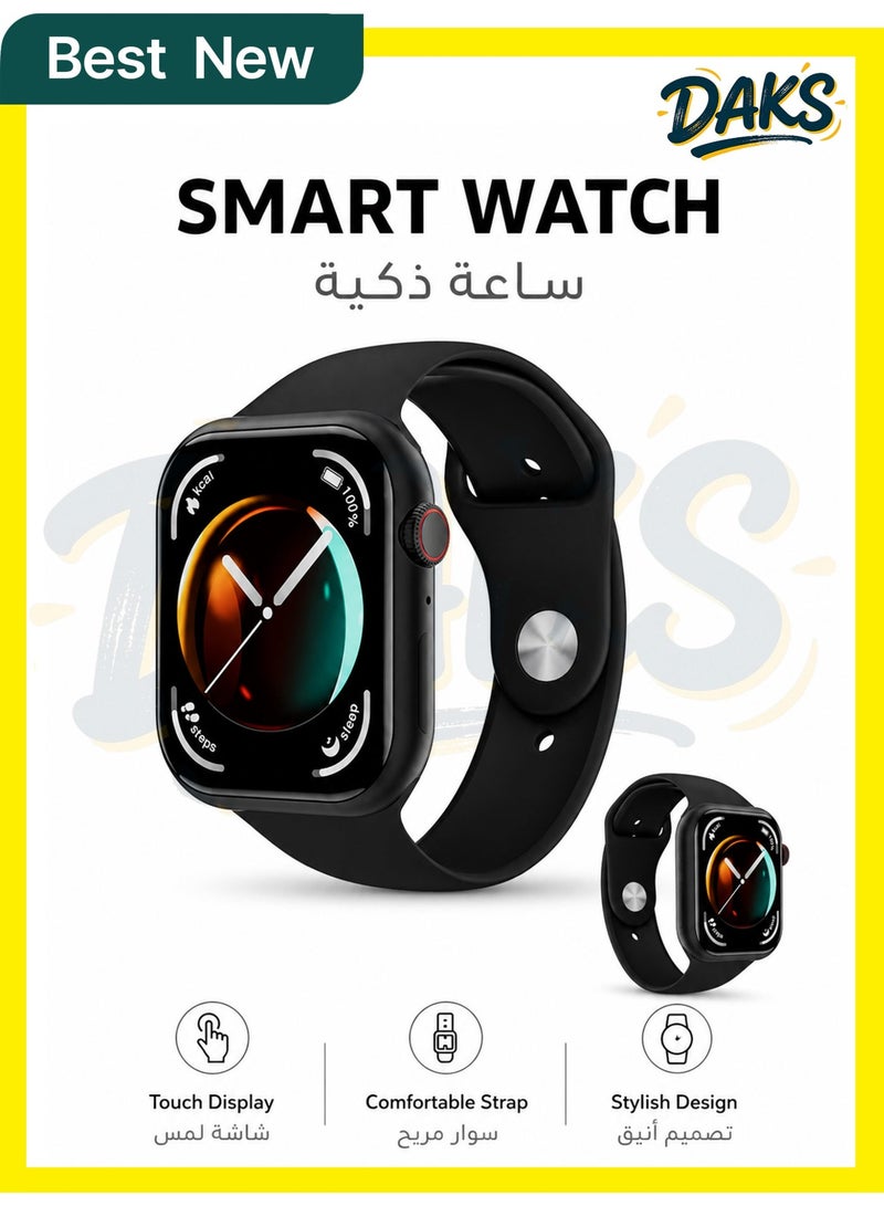 داكس ساعة ذكية مقاس 2.01 بوصة مع مكالمات بلوتوث، شحن لاسلكي، مراقبة صحية، تحكم في الموسيقى، وعمر بطارية يصل إلى 15 يومًا – تصميم أنيق للرجال والنساء - Image 1