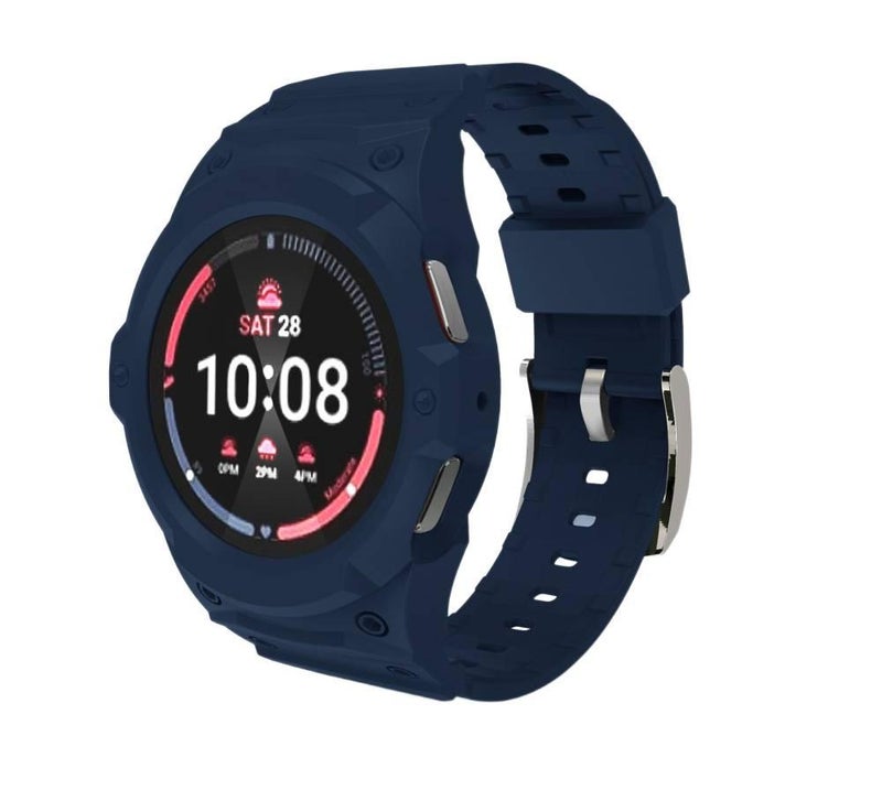 سوار ساعة ذكية متوافق مع Samsung Galaxy Watch 7 بملاءمة قابلة للتعديل وحزام بديل للاستخدام اليومي باللون أزرق قابل للتعديل باللون الأزرق - Image 1