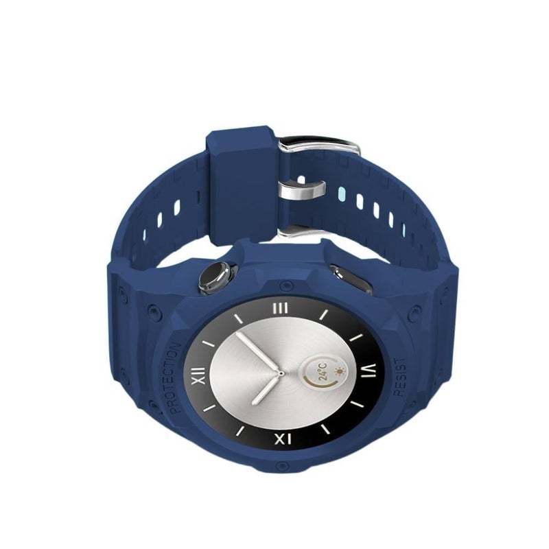سوار ساعة ذكية متوافق مع Samsung Galaxy Watch 7 بملاءمة قابلة للتعديل وحزام بديل للاستخدام اليومي باللون أزرق قابل للتعديل باللون الأزرق - Image 5