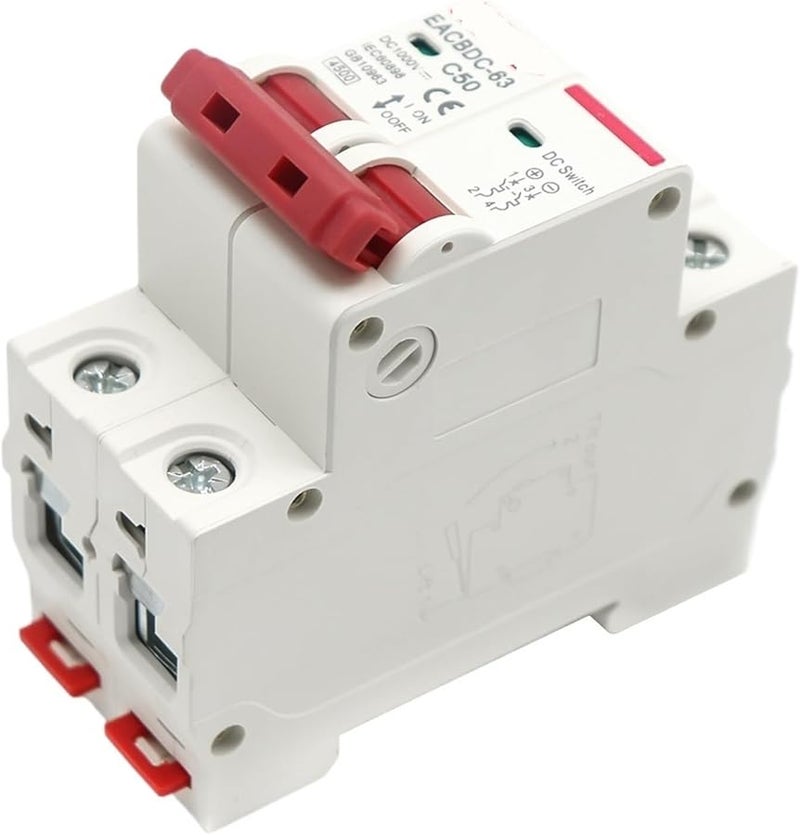 2P 20A DC 1000V قاطع دائرة شمسي صغير لحماية من التحميل الزائد لمحطات الطاقة الكهروضوئية - Image 2