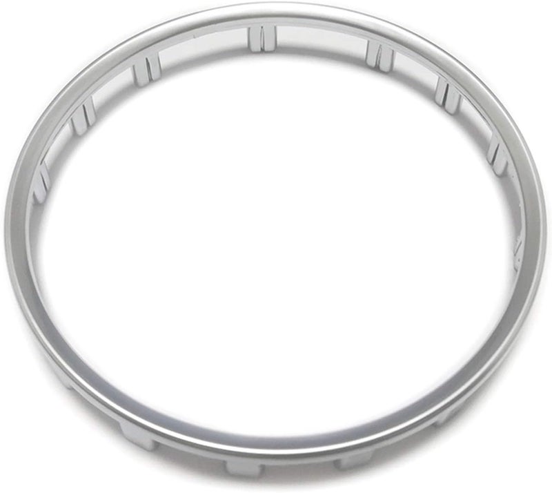 QASULER Silver Chrome Steering Wheel Trim Ring - Image 1