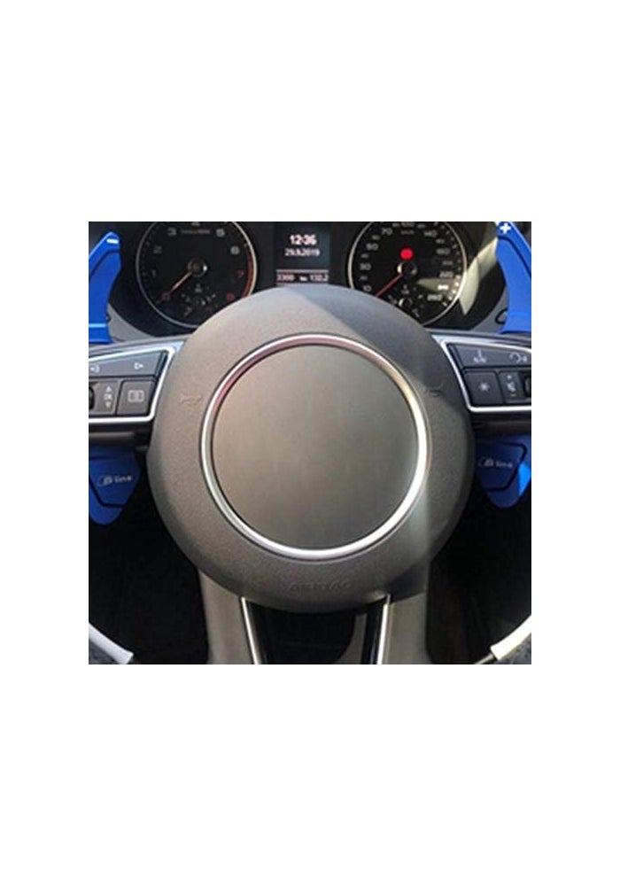 QASULER Silver Chrome Steering Wheel Trim Ring - Image 3