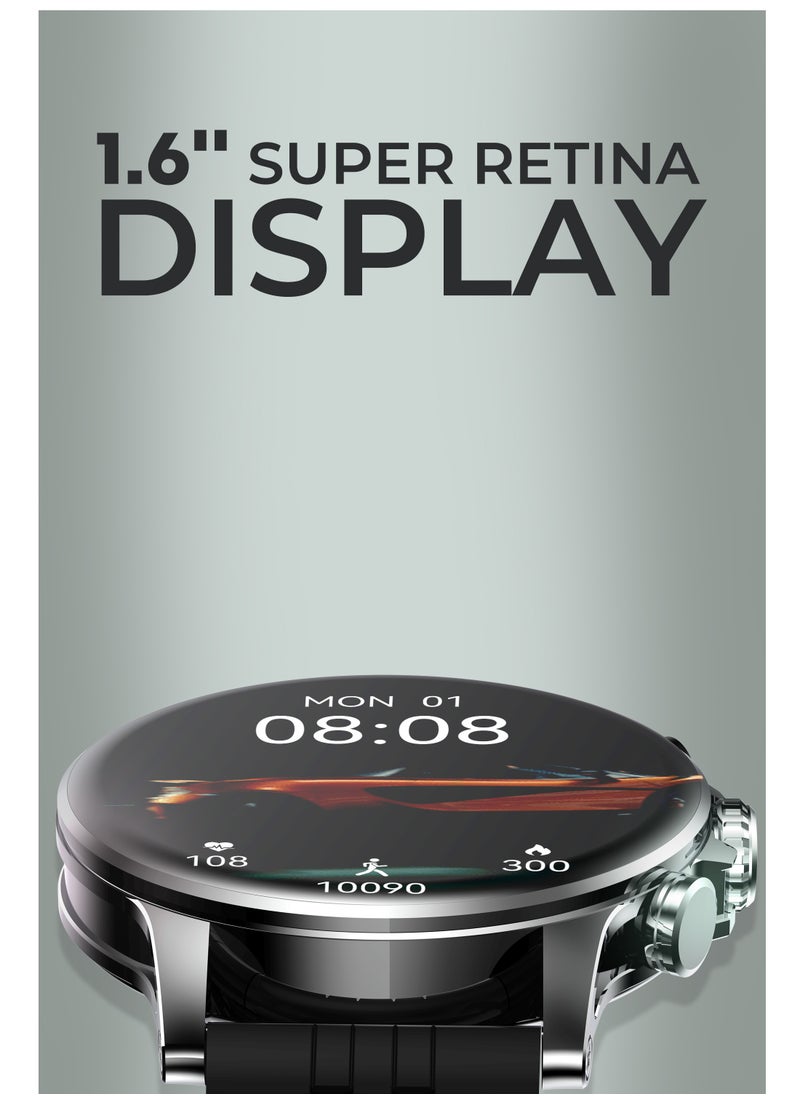 Faster - Smart Watch 3 Pro SE – 1.6" Super Retina Always-On Display, Bluetooth Calling, Fitness Tracker, Sports Modes, Heart Rate & Sleep Monitoring, IP68 Waterproof, 250mAh Battery, Android & iOS Compatible - Image 1