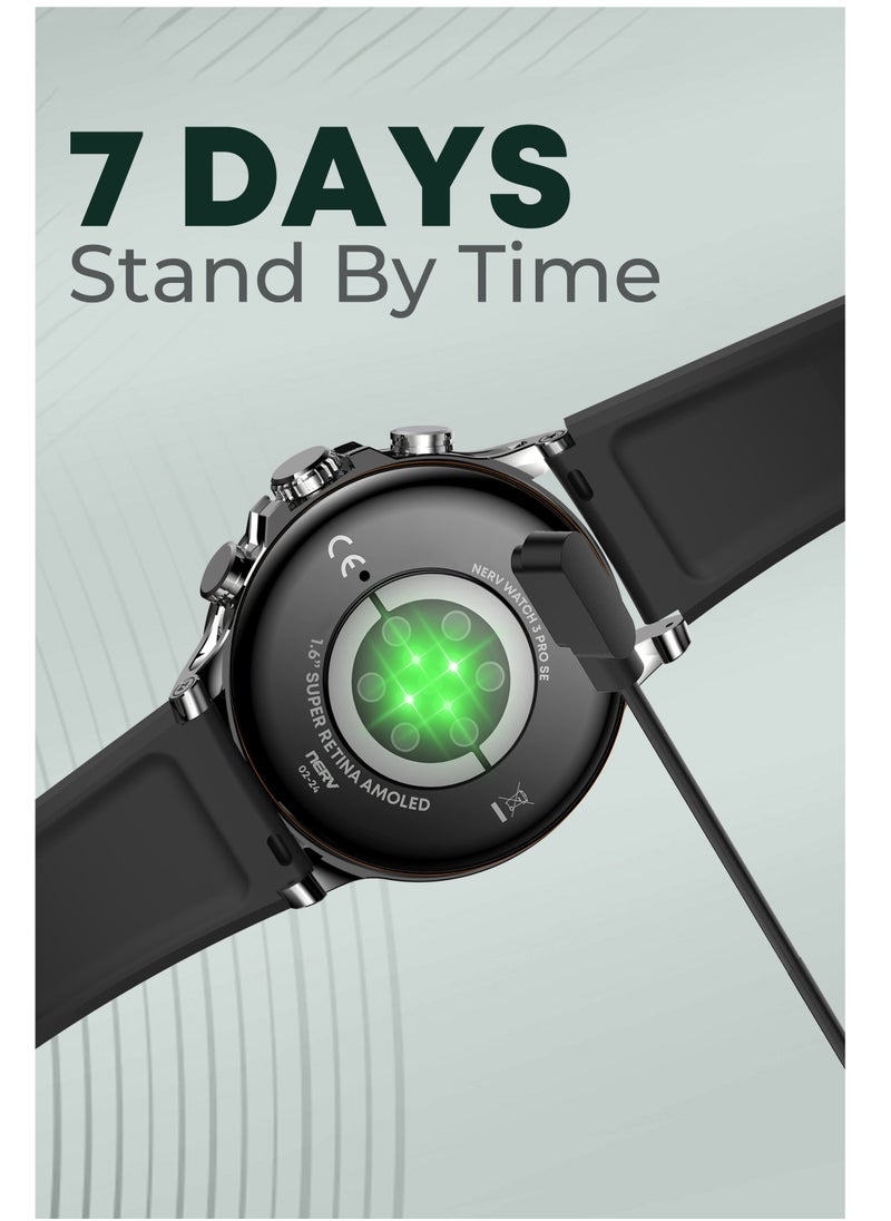Faster - Smart Watch 3 Pro SE – 1.6" Super Retina Always-On Display, Bluetooth Calling, Fitness Tracker, Sports Modes, Heart Rate & Sleep Monitoring, IP68 Waterproof, 250mAh Battery, Android & iOS Compatible - Image 1