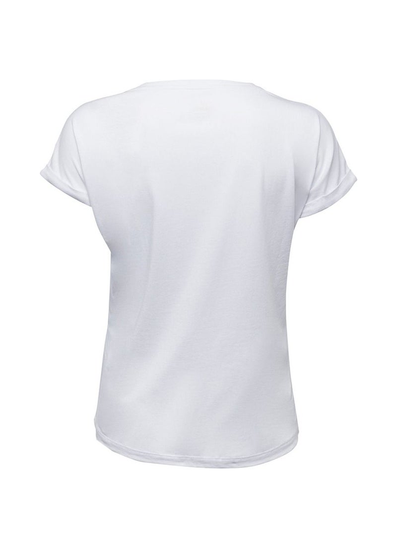 بيج ديزاين تي شيرت نسائي بياقة دائرية مزين بطبعة اسطنبول - Image 3