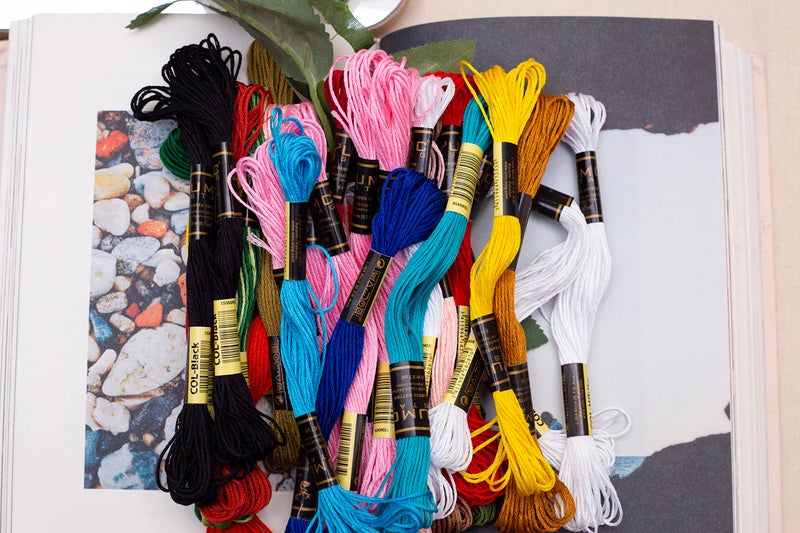 UMC STAG Pack of 12 Premium Embroidery Thread | 100% Egyptian Cotton Premium Skeins | Cross Stitch Embroidery Floss | Oeko TEX Certified Stranded Cotton | Ideal for Arts & Crafts (White-12) - Image 5