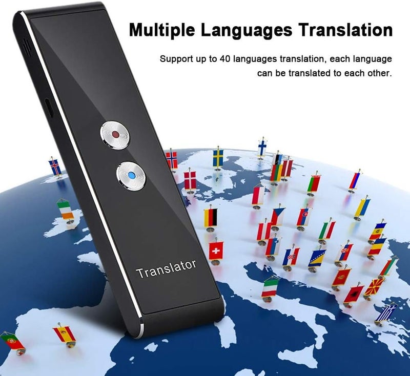 klarako T8 Language Translator Device, 96 Languages Instant Voice Bidirection Simultaneous Translation, Bluetooth 2.4G Smart Pocket Interpreter Intelligent Real Time Speech Translator - Image 3