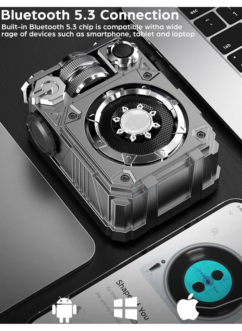 Retro Bluetooth Speaker Vintage Portable Bluetooth 5.3 Wireless Speaker TWS Pairing IPX5 Waterproof Support TF Card for Home Camping Party Gifts - Image 2