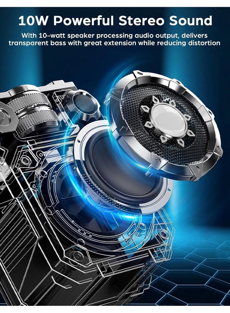 Retro Bluetooth Speaker Vintage Portable Bluetooth 5.3 Wireless Speaker TWS Pairing IPX5 Waterproof Support TF Card for Home Camping Party Gifts - Image 4