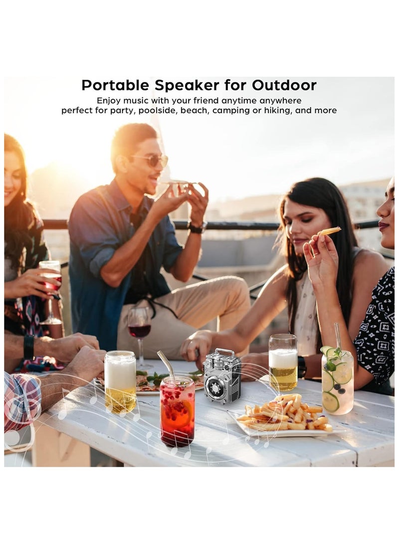 Retro Bluetooth Speaker Vintage Portable Bluetooth 5.3 Wireless Speaker TWS Pairing IPX5 Waterproof Support TF Card for Home Camping Party Gifts - Image 5