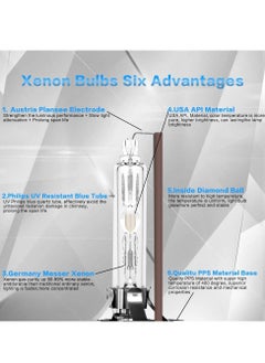 Excefore D3S D3R 6000K Xenon HID Replacement Bulb White Metal Stents Base 12V Car Headlight Lamps Head Lights 35W 1pair D3S D3R  - Image 4