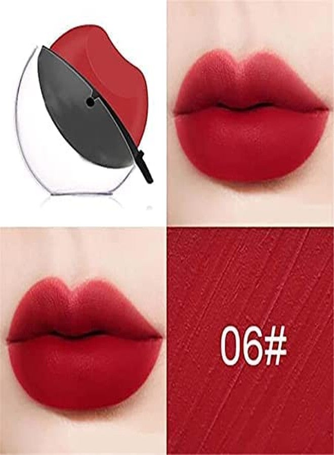 Glowhouse Apple Shape Lazy Quick Matte Lipstick Long-Lasting Wear Non-Stick Cup Not Fade Waterproof Lip Gloss,Matte Lipstick Pack of 2 (Red Maroon) - Image 3