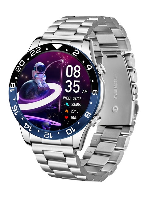 Men's Smartwatch 1.43" Amoled HD Full Touch Screen Fitness Tracker Heart Rate Pressure Sleep Monitor Business Sports Smart Watch for Men