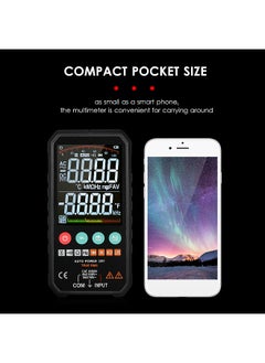 Generic Super Slim Palm Size 3.3-inch LCD Digital Multimeter 6000 Counts True RMS Universal Meter High Accuracy Smart Measure AC/DC Voltage Resistance Capacitance Frequency Continuity Diode NCV Test  - Image 5