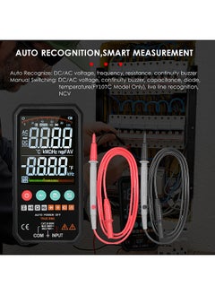 Generic Super Slim Palm Size 3.3-inch LCD Digital Multimeter 6000 Counts True RMS Universal Meter High Accuracy Smart Measure AC/DC Voltage Resistance Capacitance Frequency Continuity Diode NCV Test  - Image 3